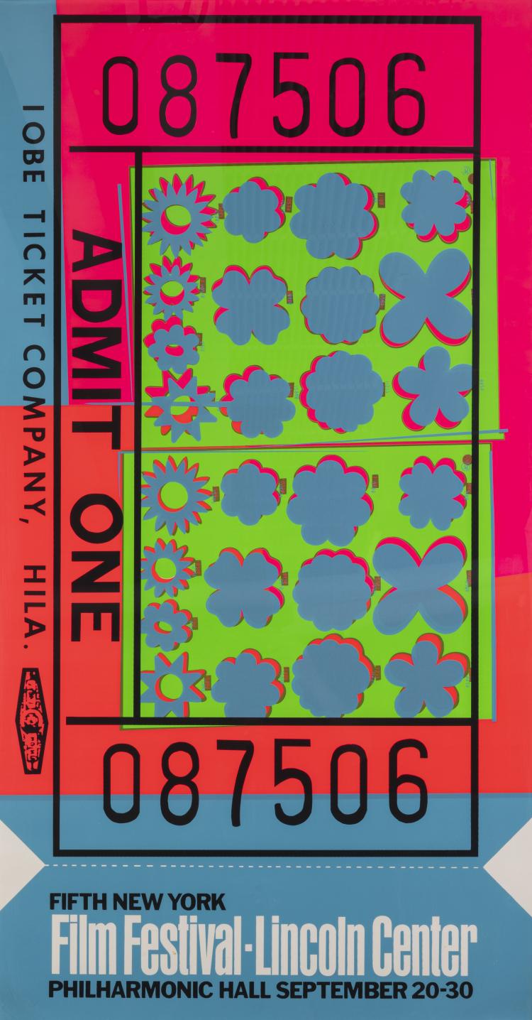 Hauptbild zu Objekt, 'Lincoln Center Ticket', 1967, Andy Warhol, 151A 213