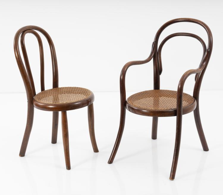 Bild 1 zu Objekt, Two children's chairs, c. 1885, Thonet, Wien, 151A 183