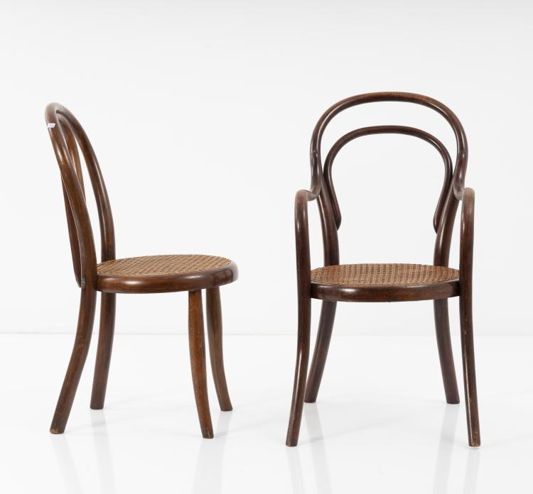 Bild 2 zu Objekt, Two children's chairs, c. 1885, Thonet, Wien, 151A 183