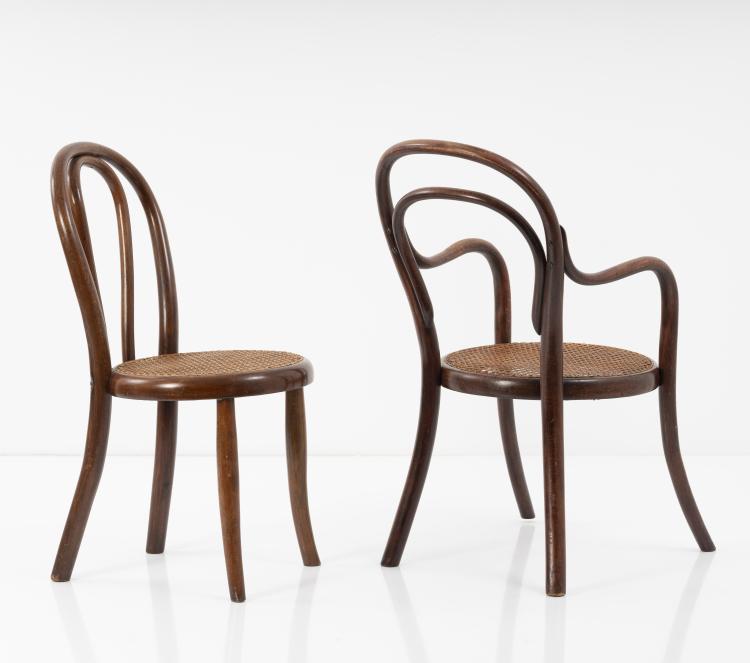 Bild 3 zu Objekt, Two children's chairs, c. 1885, Thonet, Wien, 151A 183