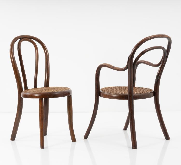 Bild 5 zu Objekt, Two children's chairs, c. 1885, Thonet, Wien, 151A 183