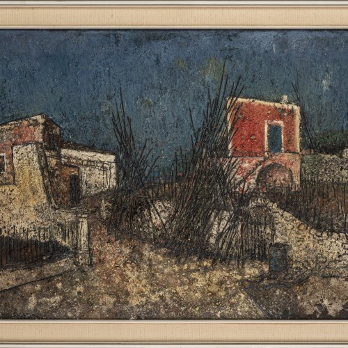 Untitled (Mediterranean landscape with two houses), 1960s