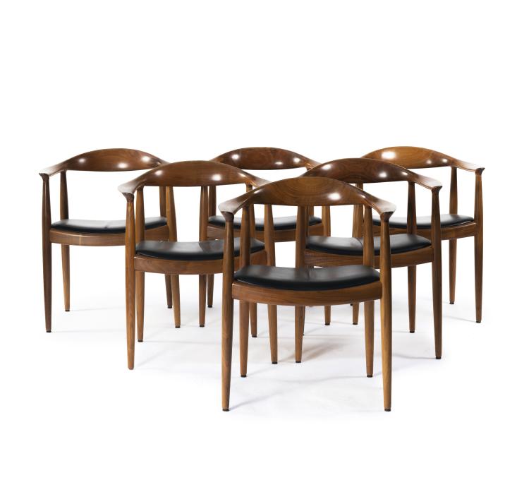 Hauptbild zu Objekt, Set of six armchairs 'The Chair' - 'PP 503', 1949, Hans J. Wegner, PP M&oslash;bler, Kopenhagen, 151B 299