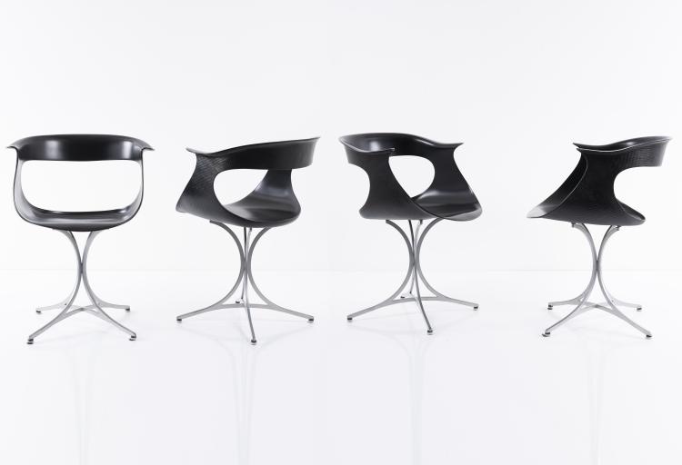 Hauptbild zu Objekt, Set of four 'Lotus' chairs, c. 1958, Estelle Laverne,Erwine Laverne, Laverne International, New York, 151B 400