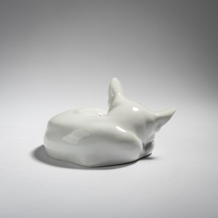 Bild 2 zu Objekt, Sleeping cat, c. 1920, Kopenhagen, KPM, 153C 602