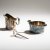 Set of Sugar bowl, creamer, sugar tongs, c. 1975