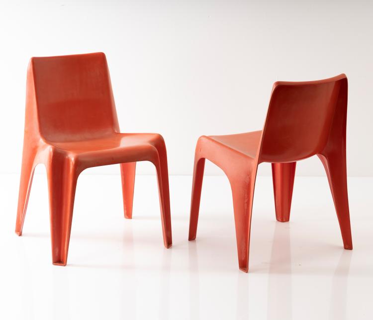 Bild 2 zu Objekt, Set of two 'BA 1171' stacking chairs, 1964, Helmut B&auml;tzner, Bofinger, Ilsfeld, 152B 538