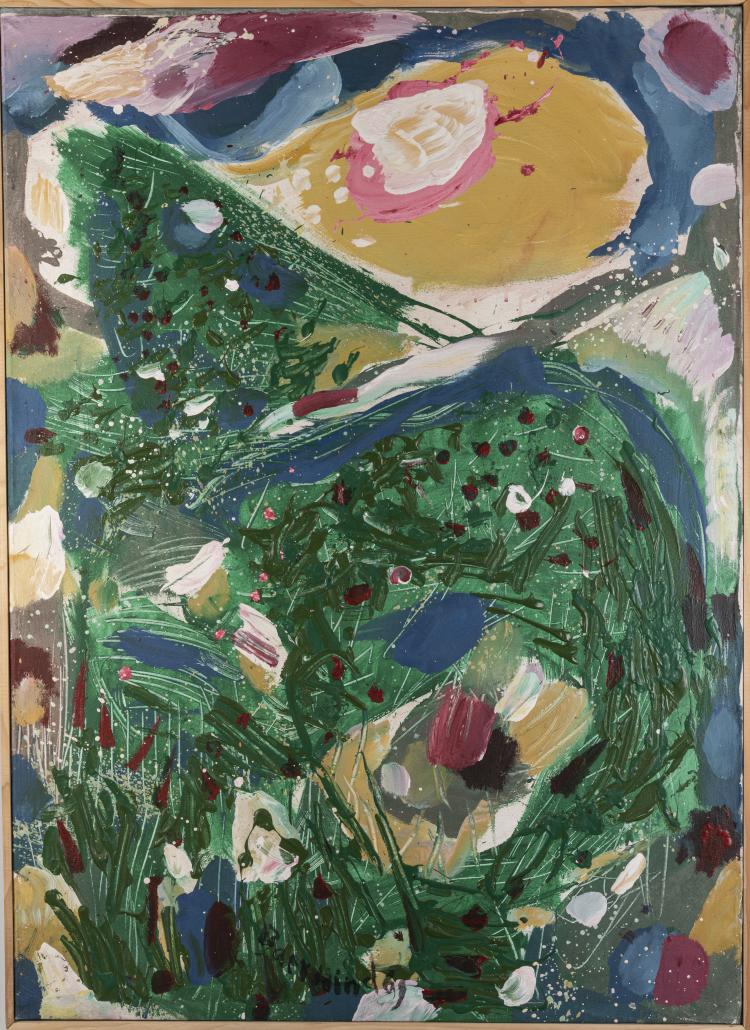 Hauptbild zu Objekt, Composition with green, 1969, Rudolf Baerwind, 151C 662
