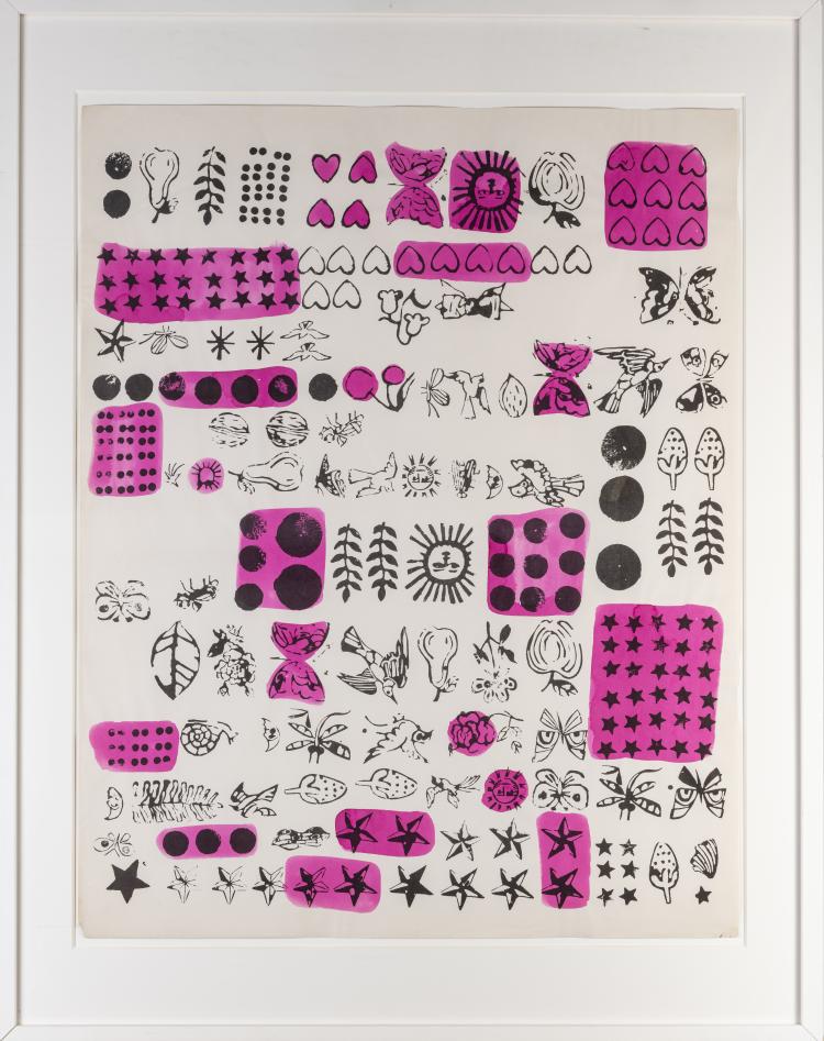 Hauptbild zu Objekt, 'Wrapping Paper', 1950er Jahre, Andy Warhol, 151C 768