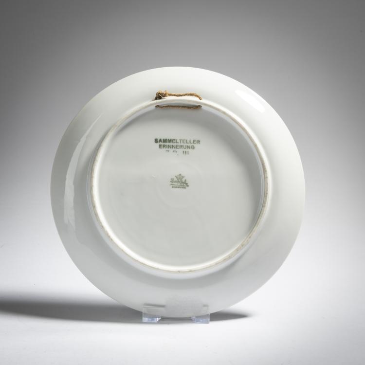 Bild 1 zu Objekt, Wall plate with zeppelin, c. 1920, Rosenthal, Selb, 153C 577