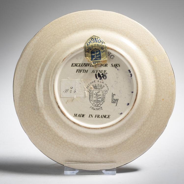 Bild 1 zu Objekt, Decorative plate 'Swan', c. 1925, Longwy, Soci&eacute;t&eacute; des Faienceries de, 153C 505