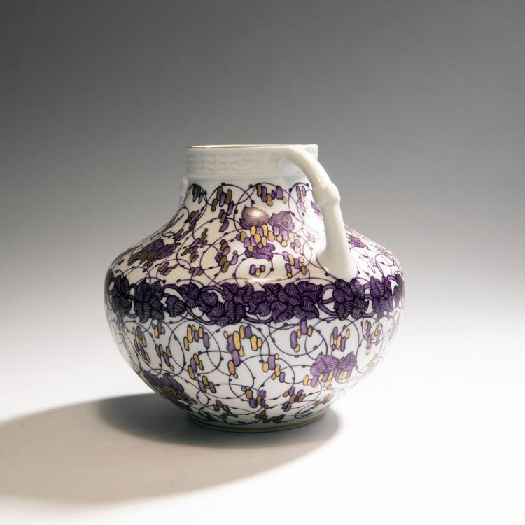 Bild 1 zu Objekt, '874' vase with handles,  d&eacute;cor '831', 1907, Adelbert Niemeyer, Nymphenburg, KPM, 153C 566