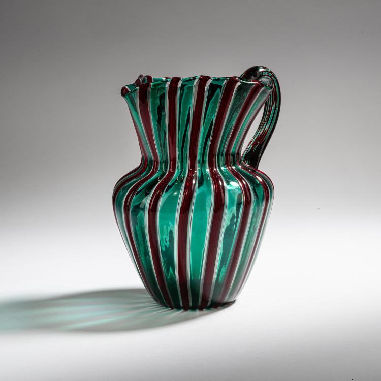 Bild 2 zu Objekt, 'A fasce' jug, c. 1955, Fulvio Bianconi, Venini & C., Murano, 152C 656