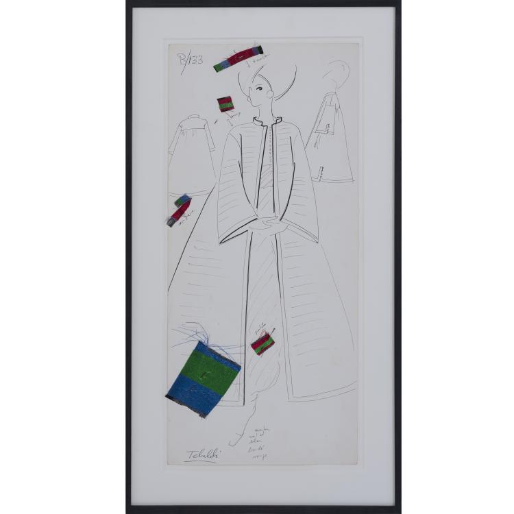 Hauptbild zu Objekt, Fashion drawing, 1963-69, Karl Lagerfeld, Lagerfeld, Karl, 152B 545