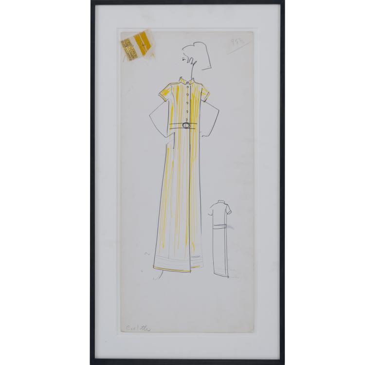 Hauptbild zu Objekt, Fashion drawing, 1963-69, Karl Lagerfeld, Lagerfeld, Karl, 152B 546