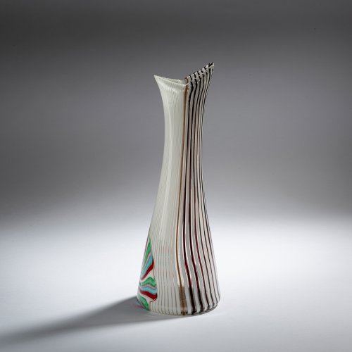 'Filigrana semplice a fascia bianca nera' vase, 1954