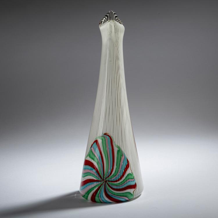 Bild 3 zu Objekt, 'Filigrana semplice a fascia bianca nera' vase, 1954, Dino Martens, Toso, Aureliano, Murano, 152C 832
