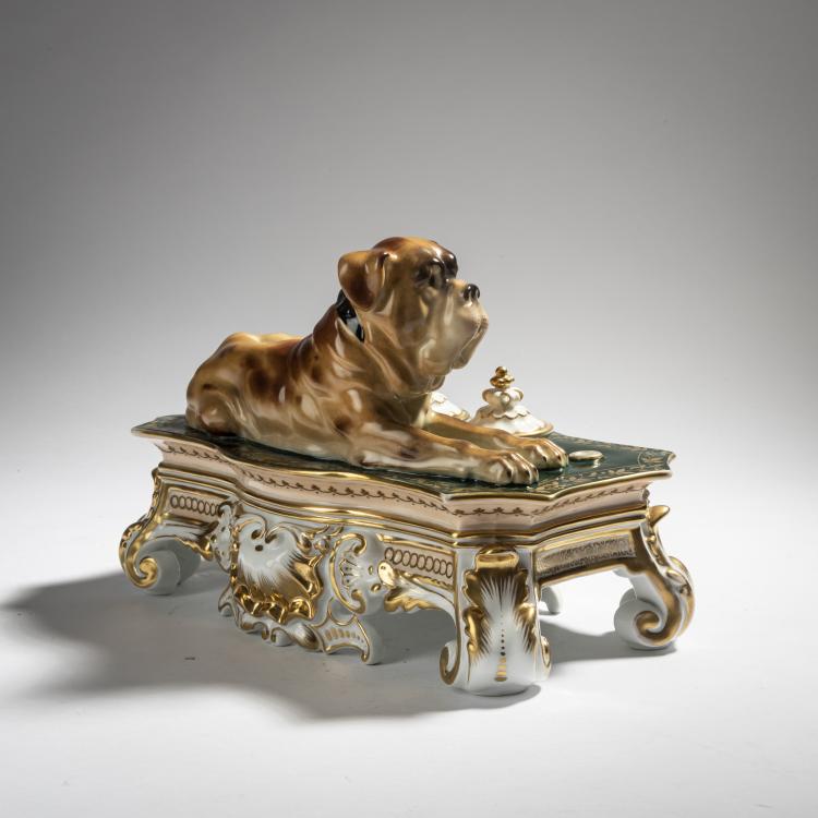 Bild 3 zu Objekt, Desk set with a dog, 1920s, Teichert, Ernst, Meissen, 153C 589
