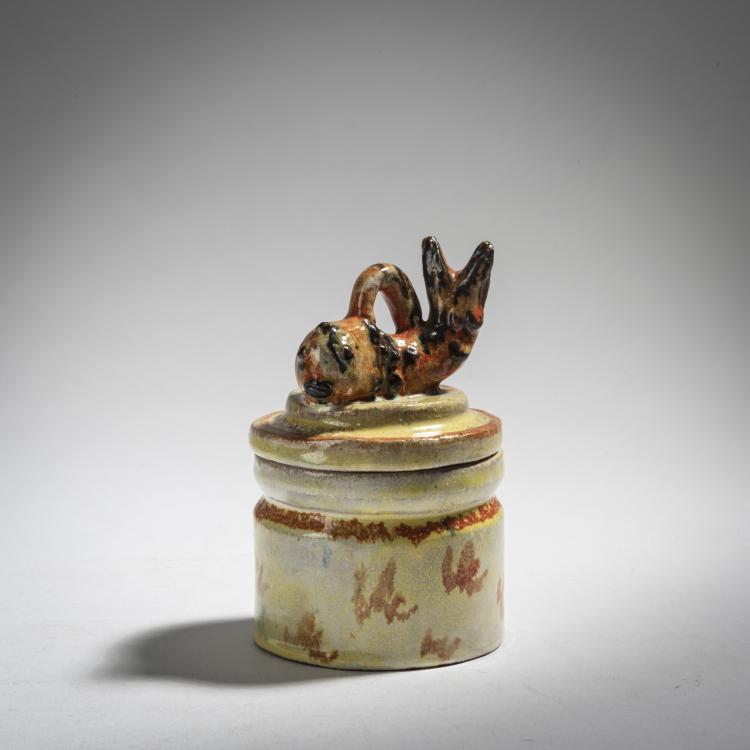Bild 1 zu Objekt, Inkwell with fish, c. 1921, Kitty Rix-Ueno, Wiener Werkst&auml;tte, 153C 536