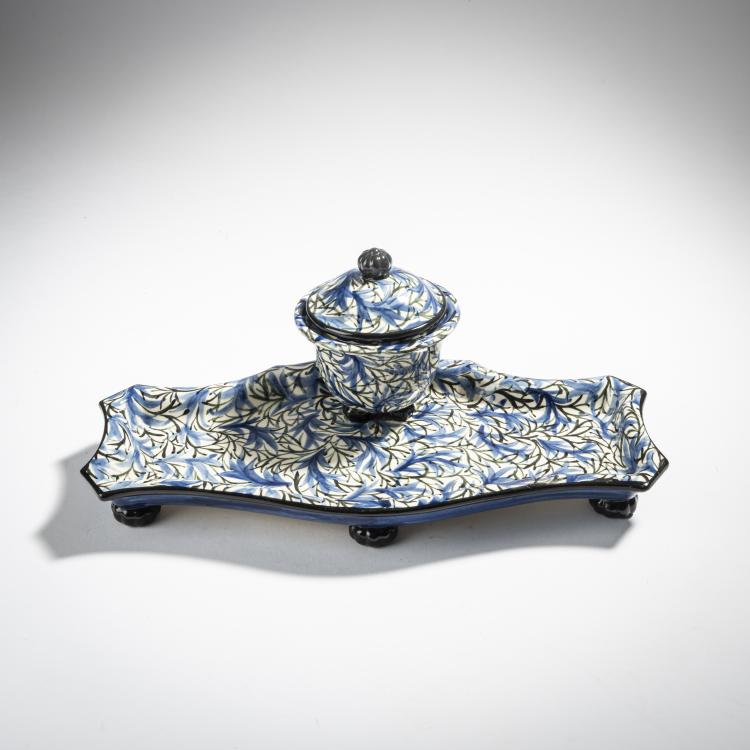 Hauptbild zu Objekt, Desk set 'Twigs', 1921-23, Max Laeuger, Karlsruhe, Majolika-Manufaktur, 153C 548