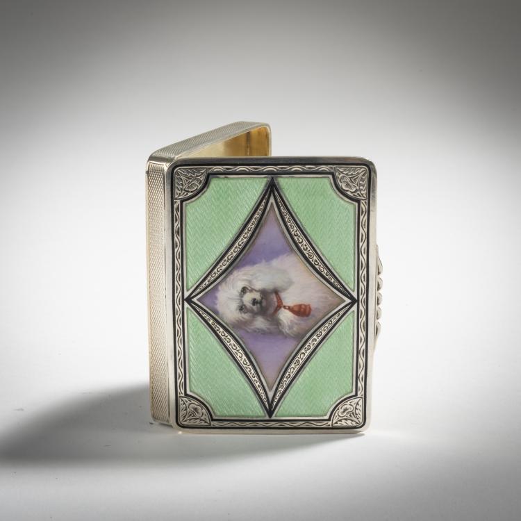 Bild 2 zu Objekt, Business card case with poodle, c. 1925, &Ouml;sterreich, 153C 726