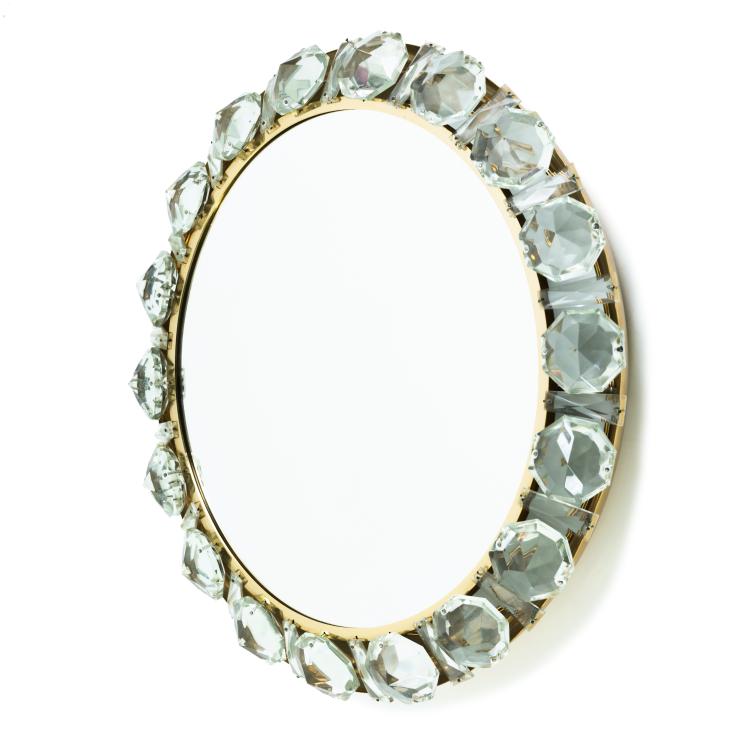 Hauptbild zu Objekt, Illuminated wall mirror, 1970s, Leuchtenfabrik E. Hillebrand, Neheim-H&uuml;sten, 152B 565