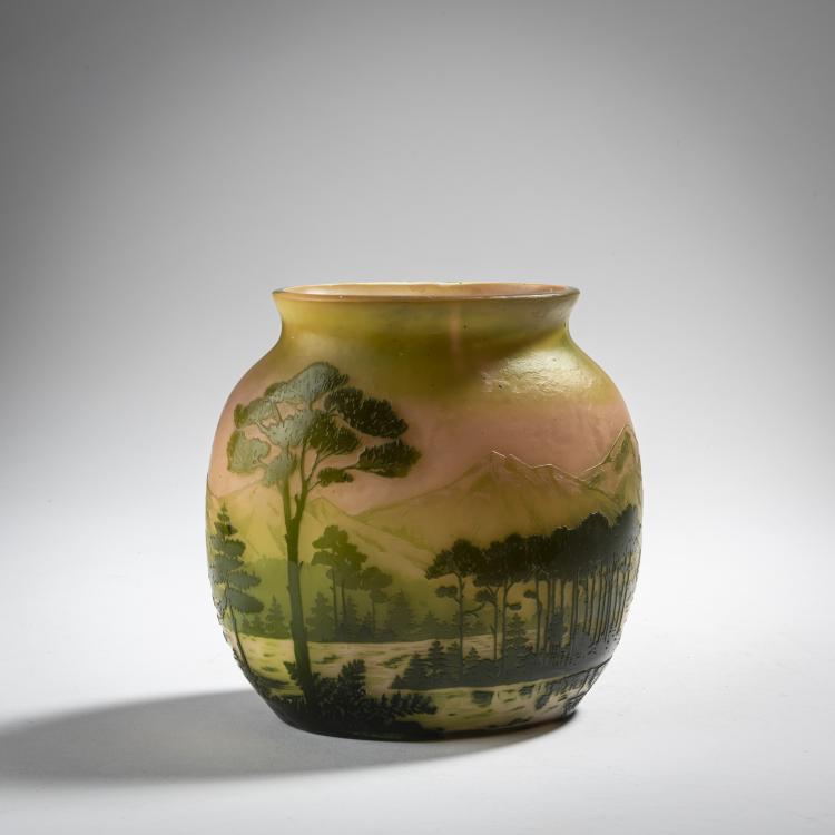 Hauptbild zu Objekt, Vase 'Paysage', um 1910, Riedel, Josef, Polaun, 153B 407