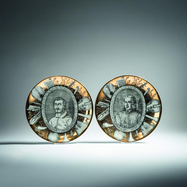 Hauptbild zu Objekt, Set of two 'Grandi Maestri' plates, 1967, Piero Fornasetti, Fornasetti, Mailand, 152A 224