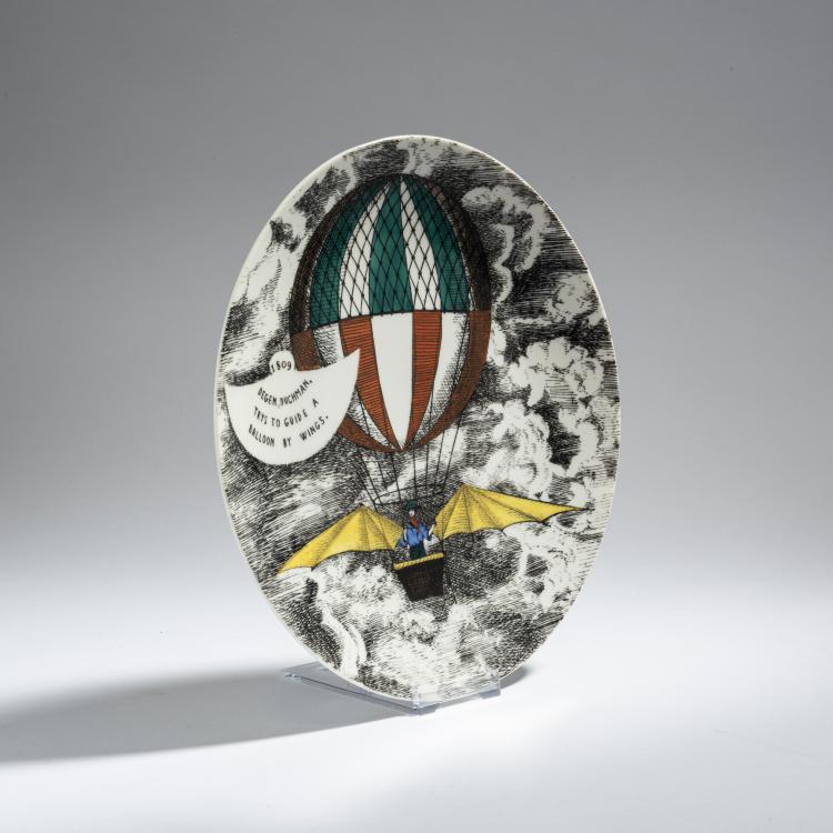 Bild 1 zu Objekt, Teller 'Mongolfiere', 1955, Piero Fornasetti, Fornasetti, Mailand, 152A 209