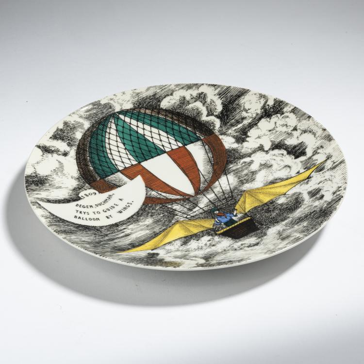 Bild 2 zu Objekt, Teller 'Mongolfiere', 1955, Piero Fornasetti, Fornasetti, Mailand, 152A 209