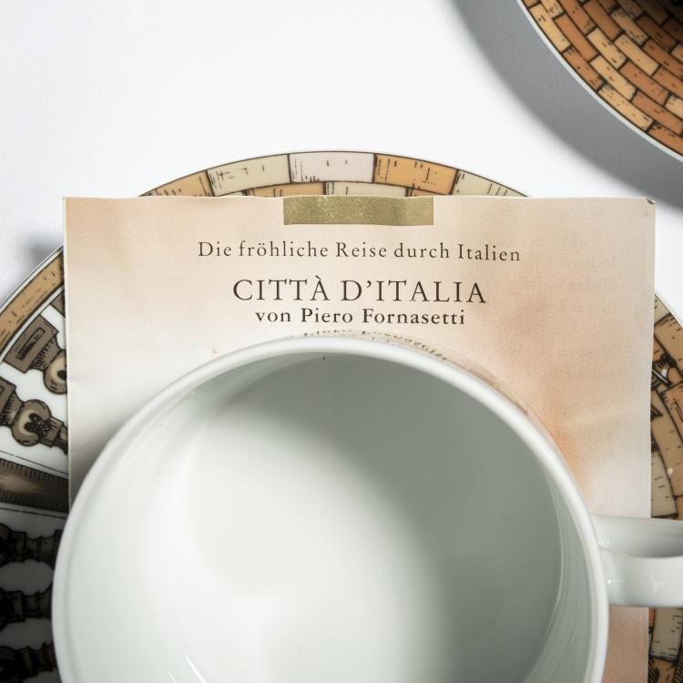 Bild 2 zu Objekt, Set of six cups and saucers 'Citta d'Italia', 1990s, Piero Fornasetti, Rosenthal, Selb, 152A 237