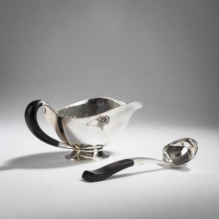 Bild 1 zu Objekt, Sauce boat with spoon, c. 1935, Nielsen, Evald, Kopenhagen, 153C 724