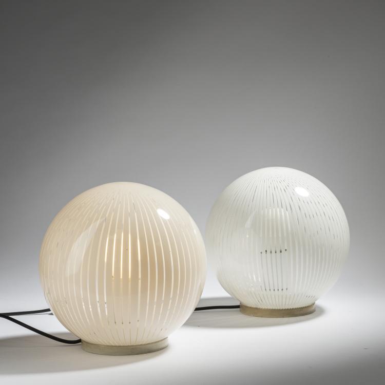 Hauptbild zu Objekt, Sechs Tischleuchten, 1960er Jahre, Massimo Vignelli, Venini & C., Murano, 152A 161