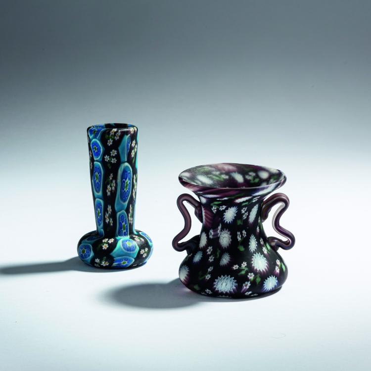 Hauptbild zu Objekt, Two 'Millefiori' vases, c. 1905, Toso, Fratelli, Murano, 152C 804