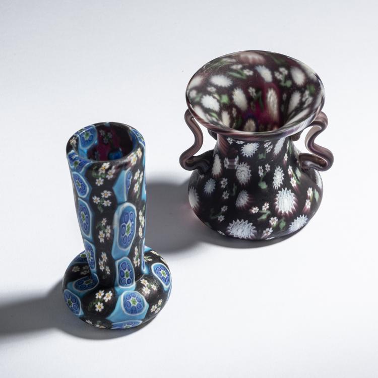 Bild 1 zu Objekt, Two 'Millefiori' vases, c. 1905, Toso, Fratelli, Murano, 152C 804