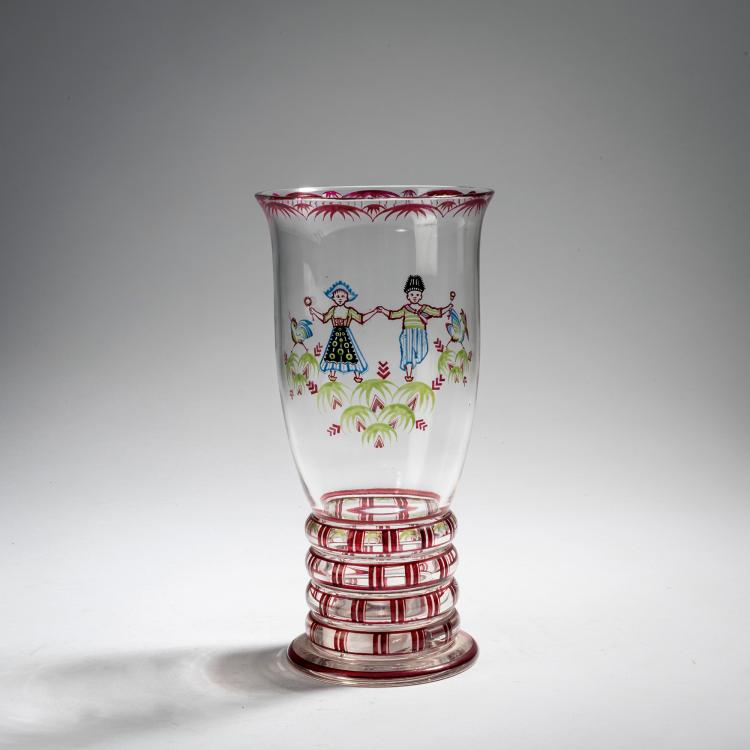 Hauptbild zu Objekt, Pokalvase, um 1915, Haida, Glasfachschule, 153B 343