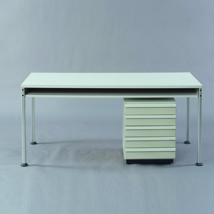 Hauptbild zu Objekt, Desk / table with container '570', 1957, Dieter Rams, Vitsoe, Kronberg, 152B 446