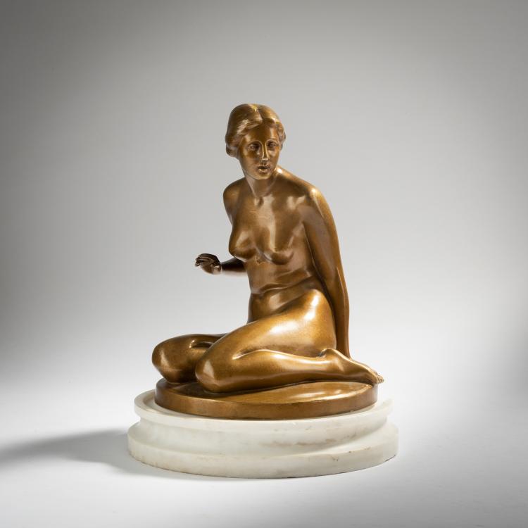 Hauptbild zu Objekt, Seated female nude, c. 1920, Gerhard Schliepstein, 153C 466
