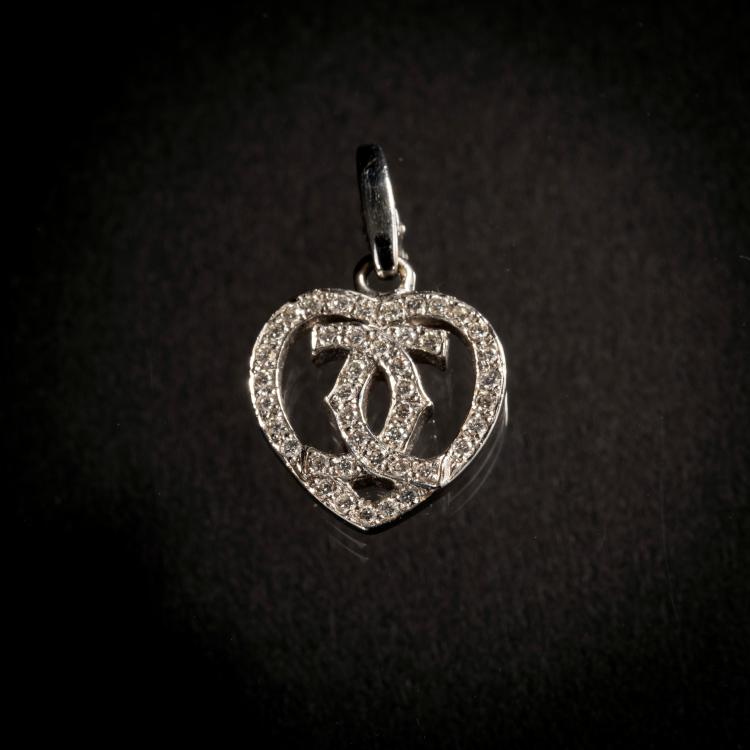Hauptbild zu Objekt, Herzanh&auml;nger mit doppeltem 'C', 1990er Jahre, Cartier, 154C 354