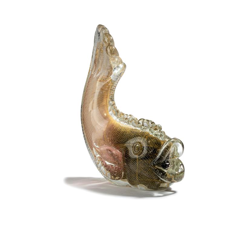 Hauptbild zu Objekt, Large fish, c. 1938, Flavio Poli, Seguso Vetri d'Arte, Murano; Seguso, Archimede, Murano, 152C 762