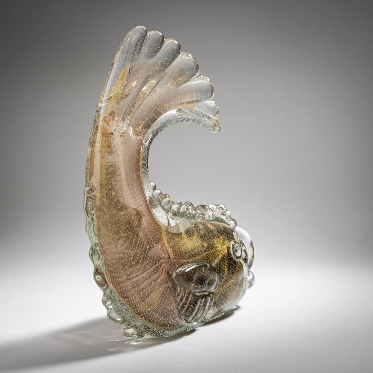 Bild 1 zu Objekt, Large fish, c. 1938, Flavio Poli, Seguso Vetri d'Arte, Murano; Seguso, Archimede, Murano, 152C 762