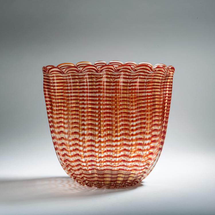 Hauptbild zu Objekt, 'Zebrato' vase, 1949, Ercole Barovier, Barovier & Toso, Murano, 152C 702