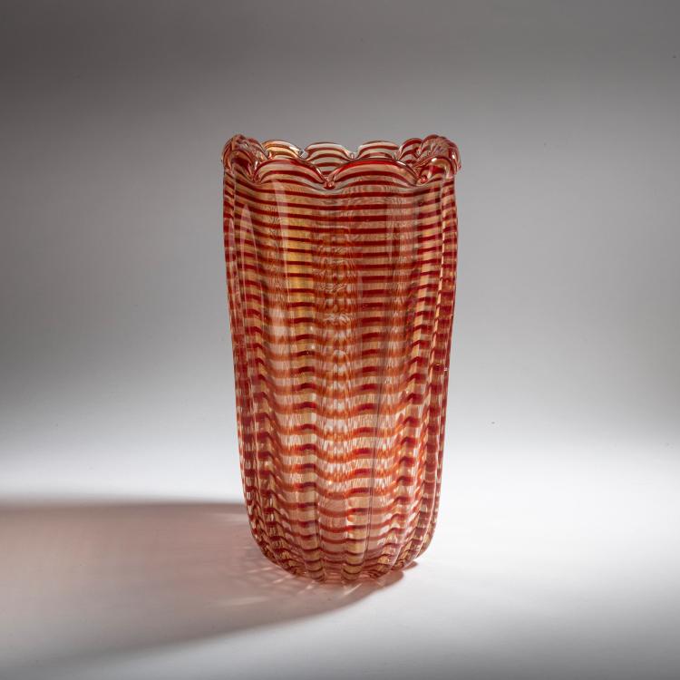 Bild 2 zu Objekt, 'Zebrato' vase, 1949, Ercole Barovier, Barovier & Toso, Murano, 152C 702