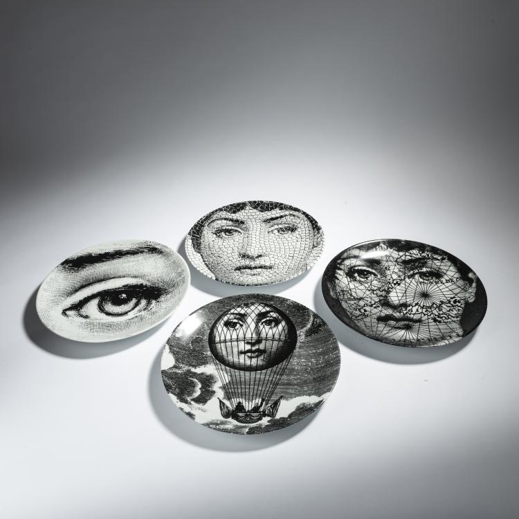 Bild 3 zu Objekt, Vier Teller 'Tema e variazioni', 1980er Jahre, Piero Fornasetti, Fornasetti, Mailand, 152A 231