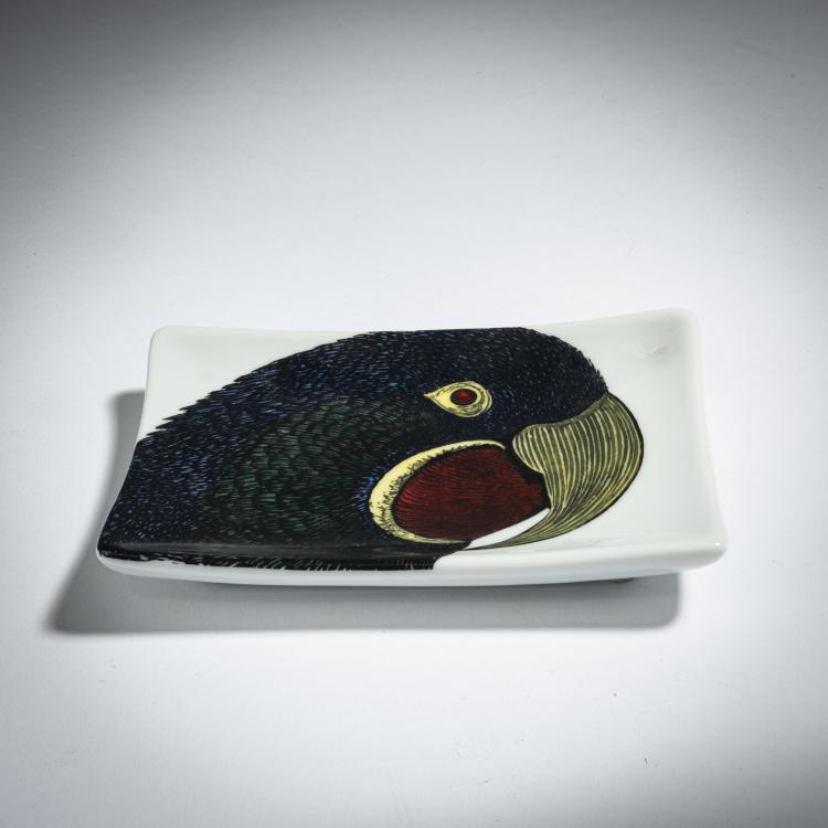 Hauptbild zu Objekt, Small bowl 'Pappagallo', 1950s, Piero Fornasetti, Fornasetti, Mailand, 152A 210