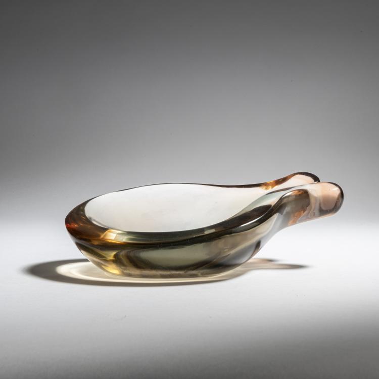 Hauptbild zu Objekt, 'Grigio rosa' bowl, 1950, Flavio Poli, Seguso Vetri d'Arte, Murano, 152C 774