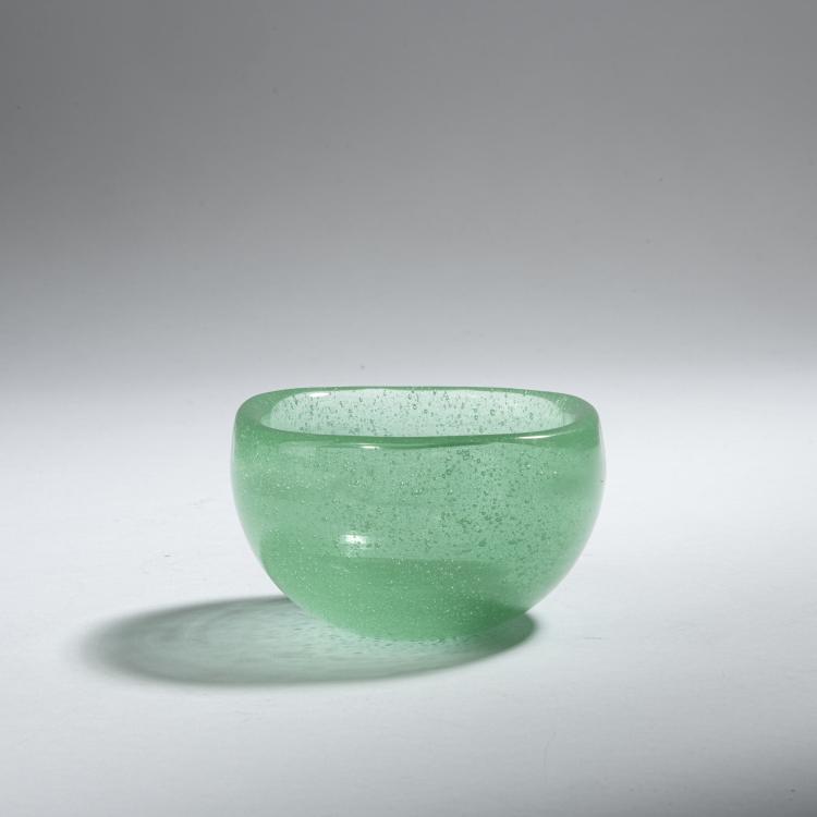 Bild 1 zu Objekt, 'Sommerso a bollicine' bowl, um 1934, Carlo Scarpa, Venini & C., Murano, 152C 618