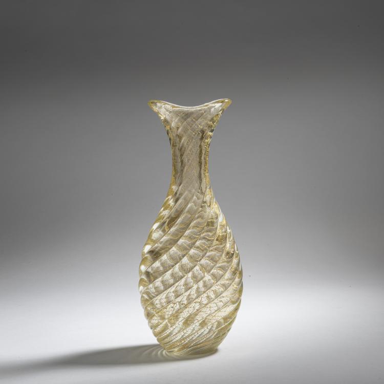 Hauptbild zu Objekt, Vase 'Incrociato oro', 1958, Flavio Poli, Seguso Vetri d'Arte, Murano, 152C 779