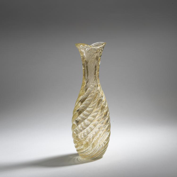 Bild 1 zu Objekt, Vase 'Incrociato oro', 1958, Flavio Poli, Seguso Vetri d'Arte, Murano, 152C 779