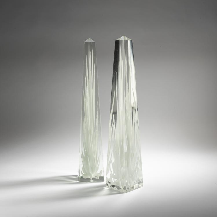 Hauptbild zu Objekt, Zwei Obeliske 'Fiamma', 1948/49, Paolo Venini, Venini & C., Murano, 152C 635
